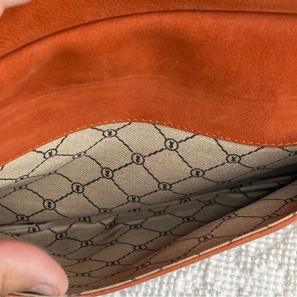 Vintage Leather Goldpfeil Caracciola Bag Orange - Picture 11 of 11